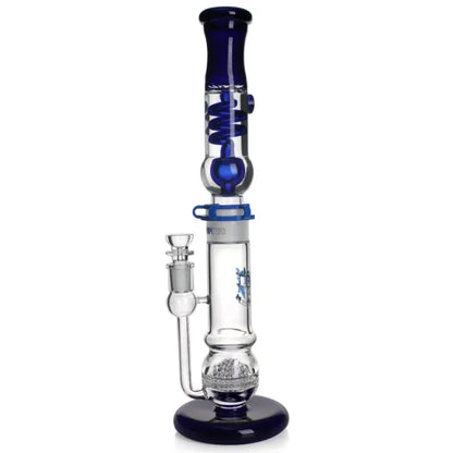 Freezable Coil Bong with Triple Honeycomb Percs 17 Inches