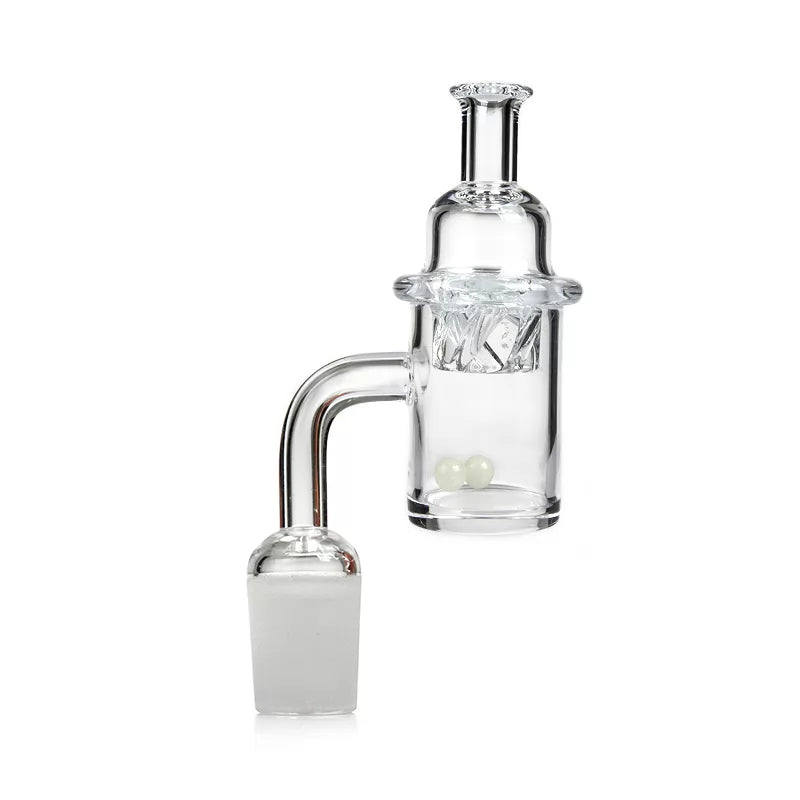 Quartz Banger with Helix Function Cap 14mm Male 14mm Female