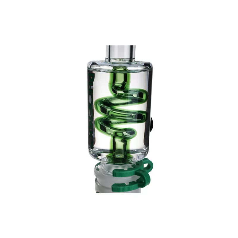 15'' Freezable Coil Bong Double 11 Tree Arms Perc