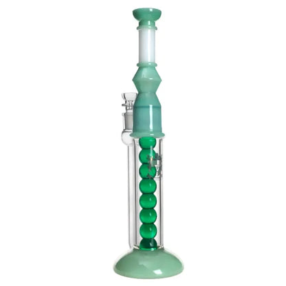 Colorful Glycerin Bong with A Row of Freezable Balls 15 Inches