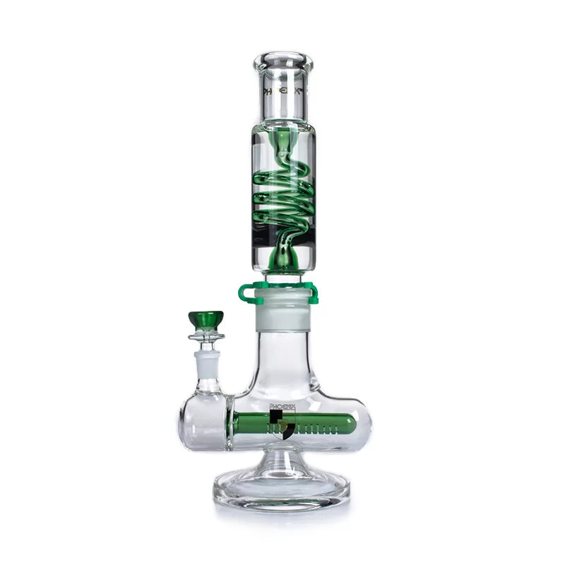 Freezable Coil Bong with Inline Perc 14 Inches