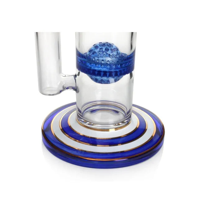 Percolator Bong With Sphere Honeycomb Perk & 8 Arms Perc & Dome Percolator & Ice Catcher 18 Inches