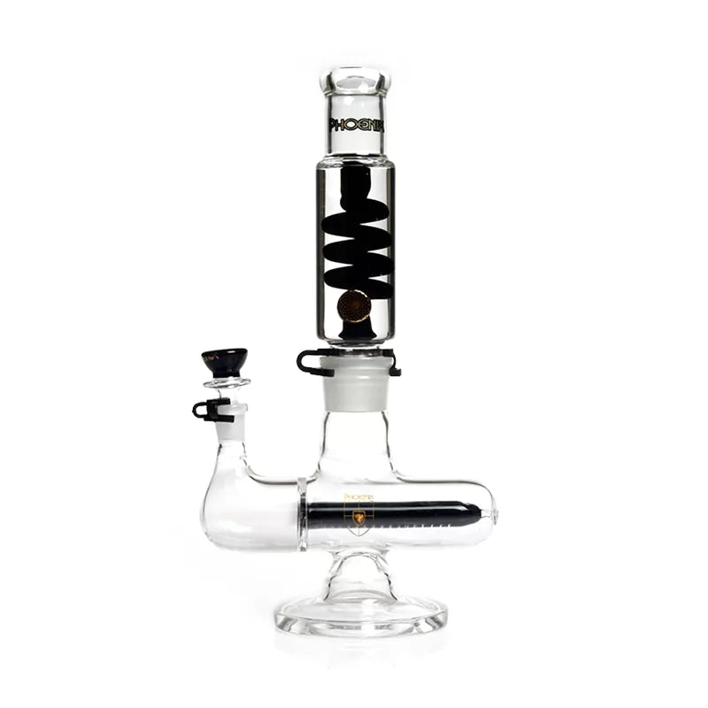 Freezable Coil Bong with Inline Perc 14 Inches