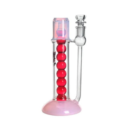 Colorful Glycerin Bong with A Row of Freezable Balls 15 Inches