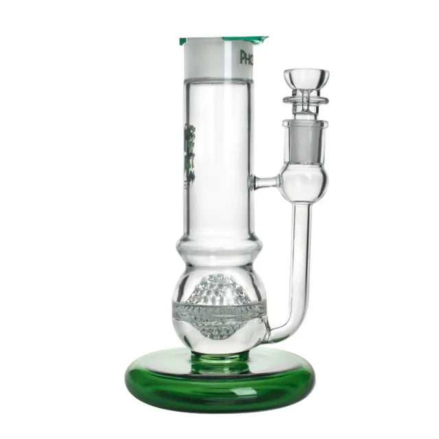 Freezable Glycerin Coil Bong with Fixed Lace-sphere Perc 17 Inches