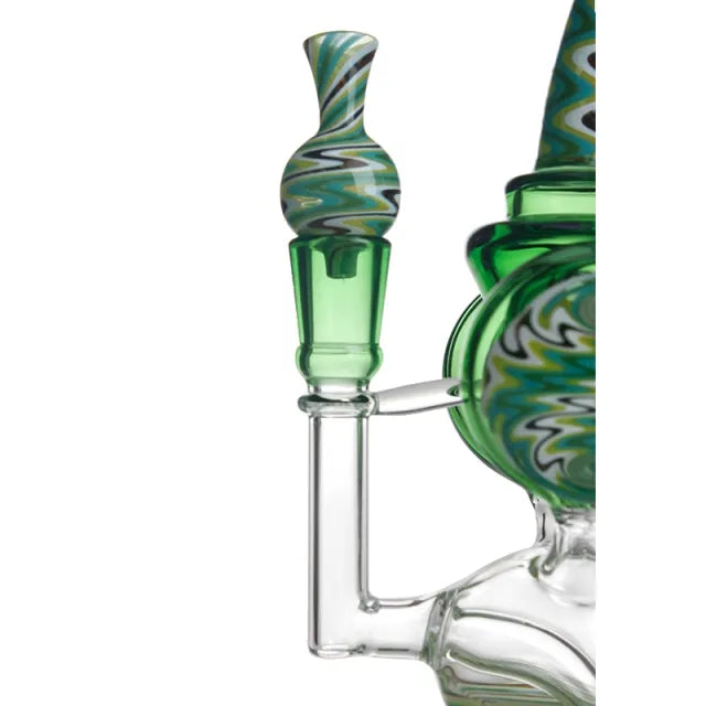 8 Inches Recycler Dab Rig With American Northstar Glass Rod & Quartz Banger with Cap