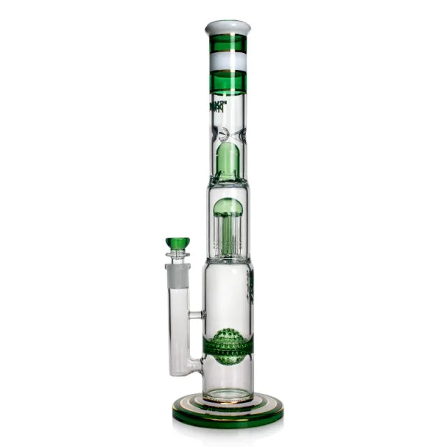 Percolator Bong With Sphere Honeycomb Perk & 8 Arms Perc & Dome Percolator & Ice Catcher 18 Inches